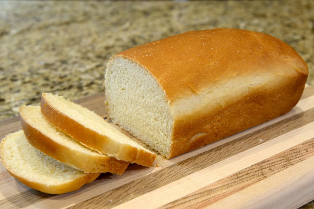 Homemade loaf of bread on a board